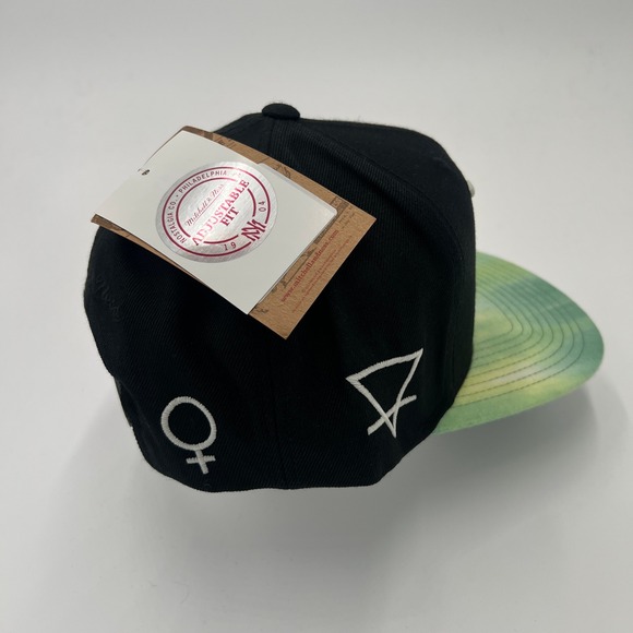 Mitchell Ness Taurus Zodiac Constellation Black Green Tie Dye Snapback Hat OSFM - Picture 4 of 7